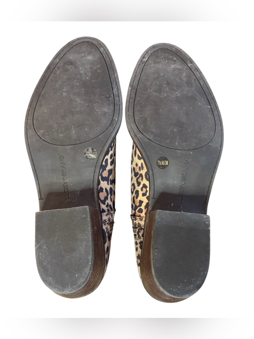 Lucky Brand Fhuna Leopard Print Suede Ankle Booties Women’s Size 7.5 - Picture 7 of 8